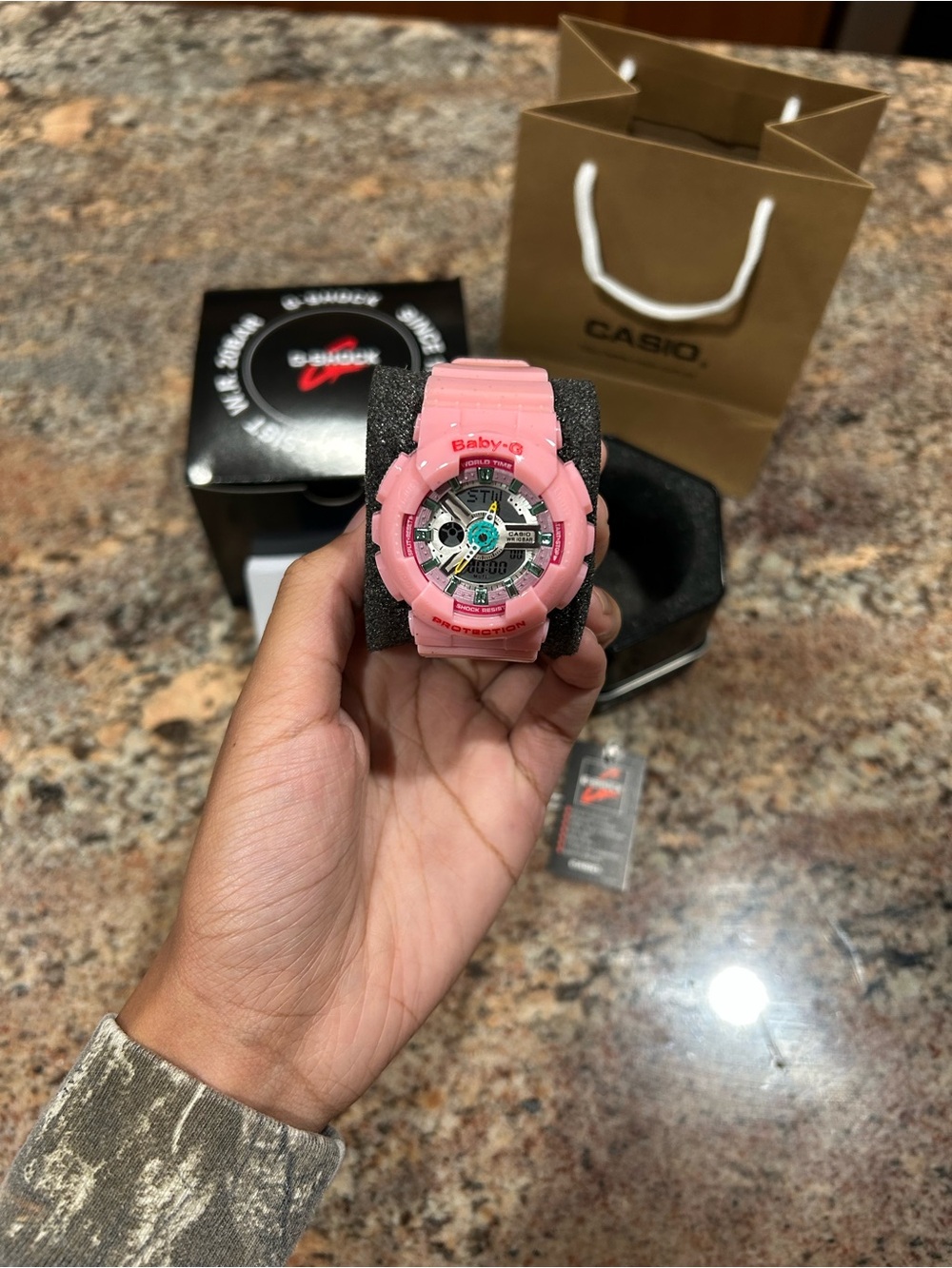 Casio Baby-G Pink Kids Analog-Digital Resin Watch
